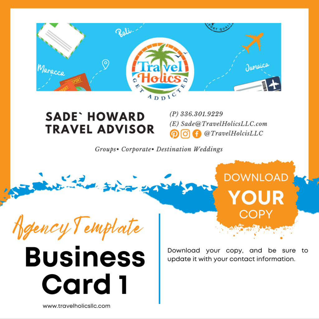 Travel holics Business Card 1