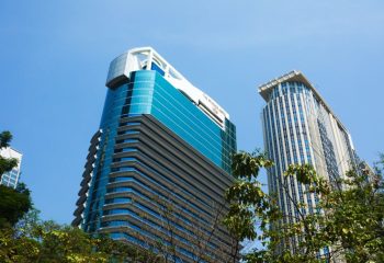 Exterior view of Athenee Hotel Bangkok, a luxurious accommodation in the heart of the city.