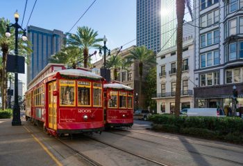 New Orleans Street Cars in Canal Street
